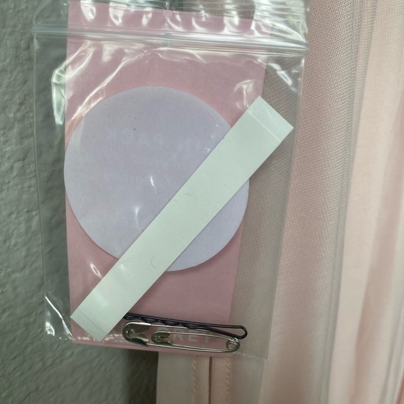 NWT Birdy Grey Ryan Bridesmaid Mesh Formal Evening Maxi Dress Pale Pink Blush - Picture 13 of 13